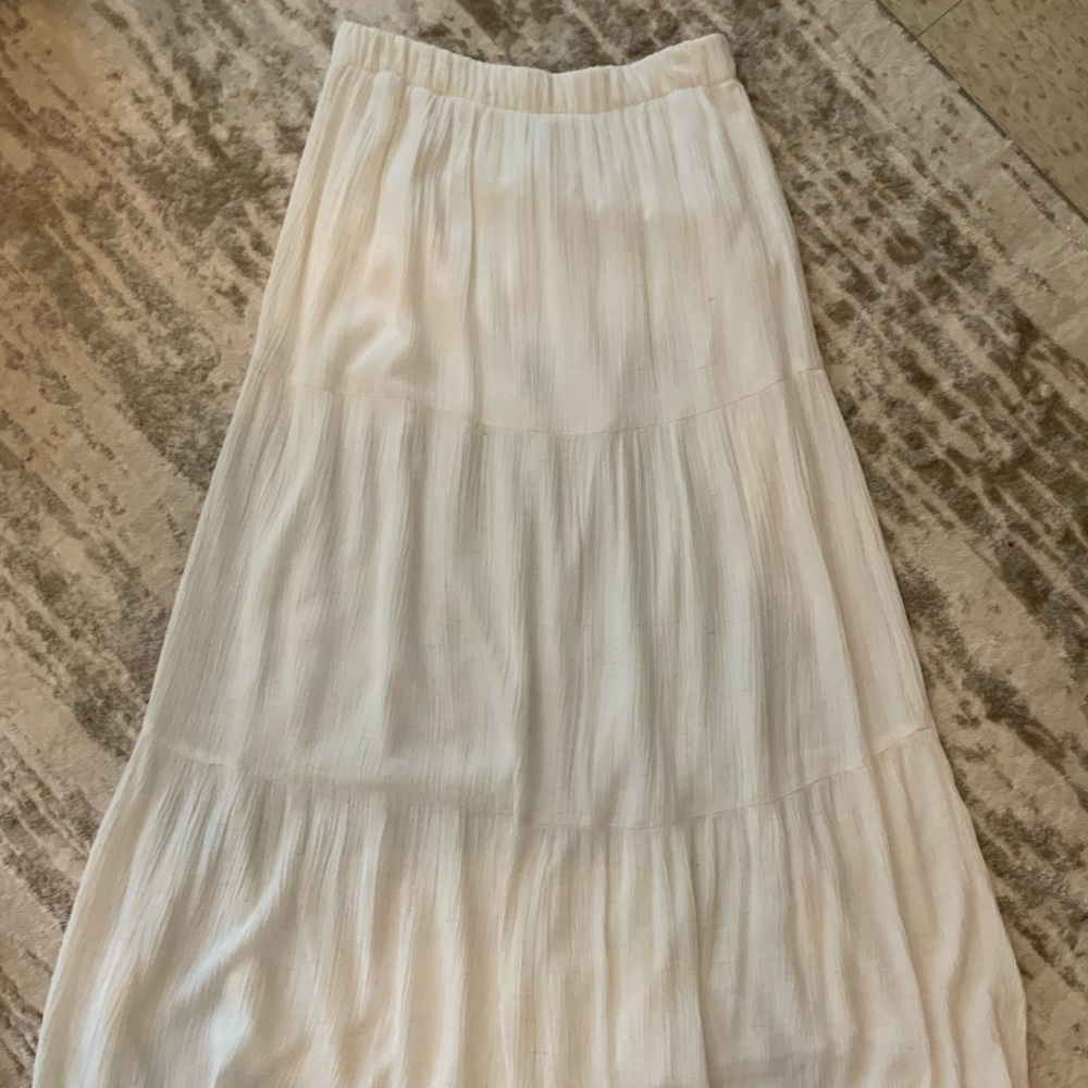 Carly Jean Los Angeles Cream Maxi Skirt